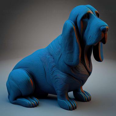 3D модель Голубой гасконский бассет (STL)